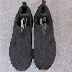 Skechers Black Knit Slip-On Shoes